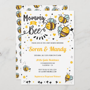 Mommy to Bee Baby Shower Einladung