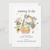 Mommy To Bee Baby Shower Einladung (Vorne/Hinten)