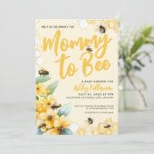 Mommy to BEE Baby Shower Einladung (Stehend Vorderseite)