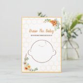 Mommy to Bee Baby Shower Game Zeichnete The Baby Begleitkarte (Stehend Vorderseite)
