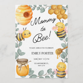 Mommy to Bee Baby Shower Invitation Einladung
