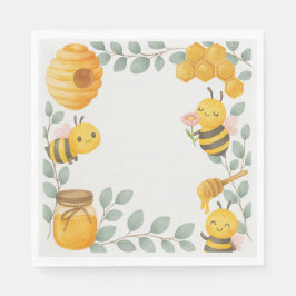 Mommy to Bee Baby Shower Luncheon Napkin Serviette