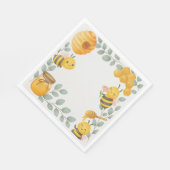 Mommy to Bee Baby Shower Luncheon Napkin Serviette (Ecke)