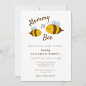 Mommy to Bee Baby Shower Niedlich Kawaii Neutral Einladung (Vorderseite)
