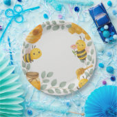 Mommy to Bee Baby Shower Paper Plates Pappteller (Party)