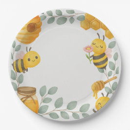 Mommy to Bee Baby Shower Paper Plates Pappteller