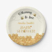 Mommy To Bee Baby Shower Pappteller (Vorderseite)