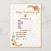 Mommy to Bee Baby Shower Predictions Game Begleitkarte (Vorderseite)