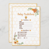Mommy to Bee Baby Shower Predictions Game Begleitkarte (Vorne/Hinten)