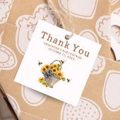 Mommy to Bee Baby Shower Square Geschenkanhänger