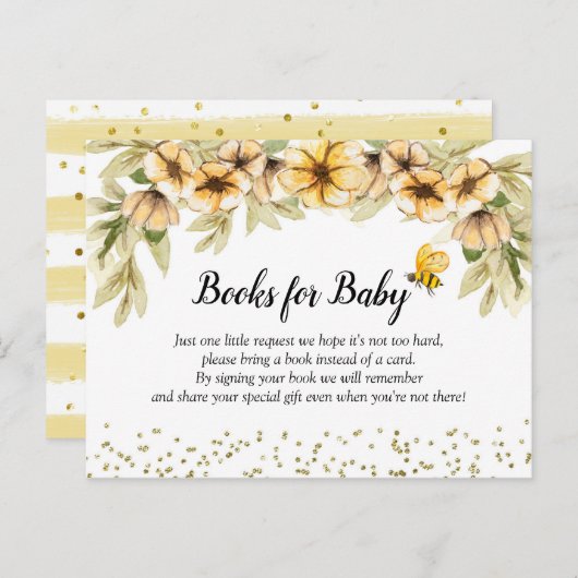 Mommy to Bee Books for Baby Card Einladungspostkarte (Vorne/Hinten)