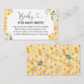 Mommy to Bee Books for Baby Shower Enclosure Card Begleitkarte (Vorne/Hinten)