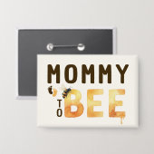 Mommy to Bee Bumblebee Honeycomb Baby Shower Button (Vorderseite/Rückseite)