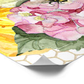 Mommy to Bee Bumblebee Sonnenblume Pink Hydrangeas Poster (Ecke)