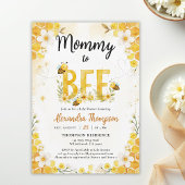 Mommy to Bee Cute Whimsical Floral Baby Shower Einladung