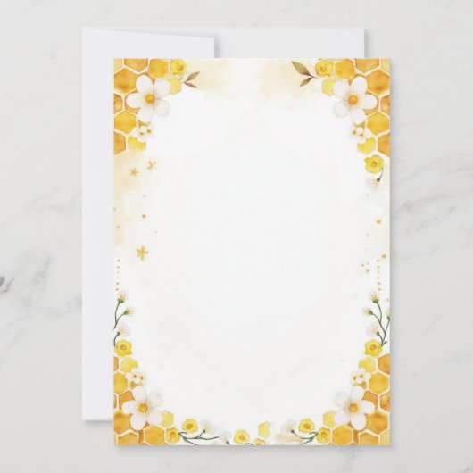 Mommy to Bee Cute Whimsical Floral Baby Shower Einladung (Rückseite)