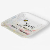 Mommy-to-Bee Floral Baby Girl Shower Pappteller (Gewinkelt)