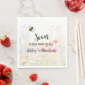 Mommy-to-Bee Floral Baby Girl Shower Serviette (Beispiel)