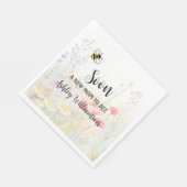 Mommy-to-Bee Floral Baby Girl Shower Serviette (Ecke)