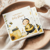Mommy to Bee Floral Baby Shower Serviette