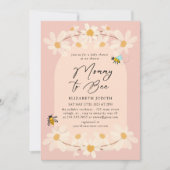 Mommy to Bee Floral Daisy Baby Shower Einladung (Vorderseite)