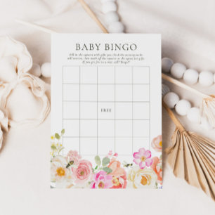 Mommy to Bee   Floral Watercolor Baby Bingo Spiel