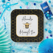 Mommy to bee Gender Neutral Elegant Baby Shower Pappteller (Party)