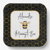 Mommy to bee Gender Neutral Elegant Baby Shower Pappteller (Vorderseite)