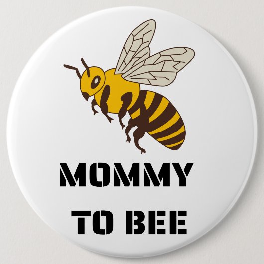 Mommy To Bee gender reveal party Button (Vorderseite)