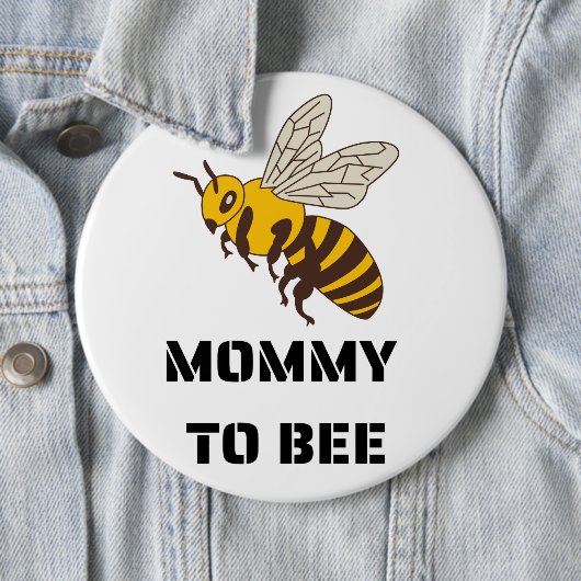 Mommy To Bee gender reveal party Button (Beispiel)