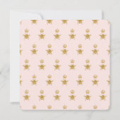 Mommy to Bee Gold Glitzer Pink Girl Baby Einladung (Rückseite)