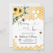 Mommy to bee Honey Bee Baby Shower Einladung (Vorderseite)