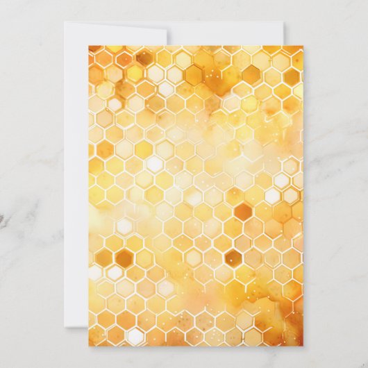 Mommy to Bee Honey Blue Baby Shower Einladung (Rückseite)