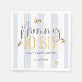 Mommy to Bee Honey Blue Baby Shower Serviette (Vorderseite)