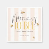 Mommy to bee Honey Gender Neutral Baby Shower Serviette (Vorderseite)