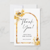 Mommy to Bee Honey Wildblume Baby Shower Dankeskarte (Vorderseite)