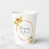 Mommy to Bee Honey Wildblume Baby Shower Pappbecher (Rückseite)