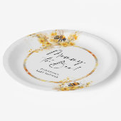 Mommy to Bee Honey Wildblume Baby Shower Pappteller (Schrägansicht)