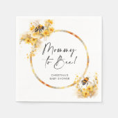 Mommy to Bee Honey Wildblume Baby Shower Serviette (Vorderseite)