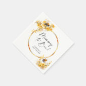 Mommy to Bee Honey Wildblume Baby Shower Serviette (Ecke)