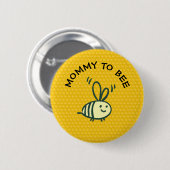 Mommy to Bee Honeycomb Baby Shower Button (Vorne & Hinten)