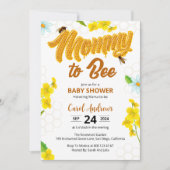 Mommy to Bee Honeycomb Baby Shower Einladung (Vorderseite)