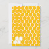 Mommy to Bee Honeycomb Blume Babydusche Einladung (Rückseite)