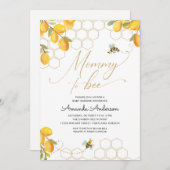 Mommy to Bee Lemons Glitzer Honeycomb Kinderdusche Einladung (Vorne/Hinten)