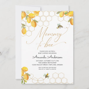 Mommy to Bee Lemons Glitzer Honeycomb Kinderdusche Einladung