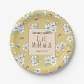 Mommy to Bee Modern Baby Shower Pappteller (Vorderseite)