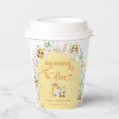 Mommy to Bee Niedlich Bumble Bee Baby Shower Pappbecher (Vorderseite)