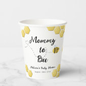 Mommy to Bee Niedlich Honeycomb Babydusche Pappbecher (Vorderseite)