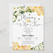 Mommy to bee of Three Baby Sprinkle Dusche Einladung (Vorderseite)