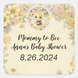 Mommy to Bee Quadratischer Aufkleber